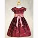 Little Girls Christmas Dress METALLIC BURGUNDY Holiday SWEA PEA & LILLI 2T-7