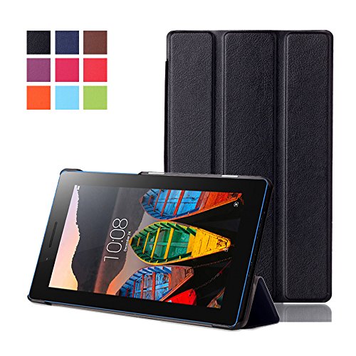 Lenovo Tab 3 Essential Case, Pasonomi® Ultra Slim Lightweight PU Leather Folio Case Stand Cover for 7