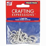 Blue Moon Bar & Ring Toggle Clasps, 7/Pkg, Antique Silver, 13mm&18mm