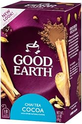 Good Earth Cocoa Chai, Black Tea, Cocoa And Spice, 18 Count Tea Bags, 1.43-Ounce Boxes (Pack of 6)