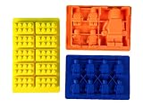 Silicone Mold for LEGO lovers - Use for soap & candle making, fondant tools, chocolate molds, hard candy kit and as ice cube tray - Make building bricks and mini-figures, party favors and cake toppers - 100% MONEY BACK GUARANTEE +*BONUS TIPS & RECIPES!*