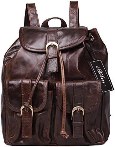 Blueblue Sky Vintage Leather Lady Trendy Backpack Handbag Purse #2011 (S, Coffee)