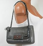 Coach Kristen Leather Spectator Willow Double Zip Shoulder Bag 18347 Grey