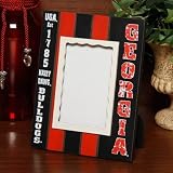 NCAA Georgia Bulldogs Red-Black Striped Vertical Picture Frame