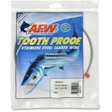 American Fishing Wire Tooth Proof Stainless Steel Single Strand Leader Wire