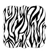 No Boys Allowed "Zebra" Decorative Edge Melamine Plate