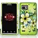 Motorola Droid Bionic xt875 Accessory - Green Hibiscus Hawaii Flower Design Protective Hard Case Cover for Verizon