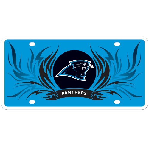 NFL Carolina Panthers Styrene Plate- Flame Style