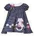 Rare Editions Infant Girls 12M-24M NAVY-BLUE WHITE POLKA DOT FLOWER KITTY CAT KITTEN Girl Party Dress