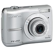 Olympus FE-210 Compact Digital Camera - Silver (7.0 MP, 3x Optical Zoom) 2.5'' LCD
