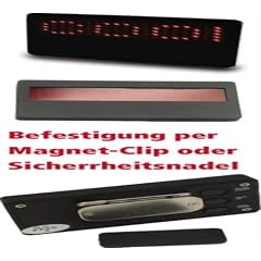 Big Display Design LED zum anheften rot LED Namensschild mit Laufschrift Name Badge rot