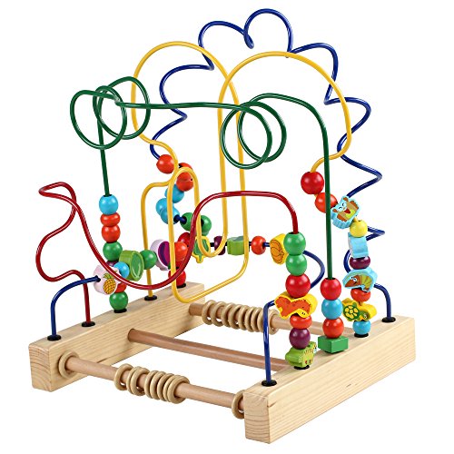 Children Wisdom Around the Bead Beaded Wooden Puzzle Interactive Game