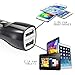 Dual Port USB Car Charger, Fosmon (2.1A + 1.0A) USB Car Charger for Apple iPhone SE/6S/6 Plus, Galaxy S7/S7 Edge/S6/S5, Note 5, Moto G/X/V, HTC 10/Desire 530/630/8025, LG G5/G4 (Black)