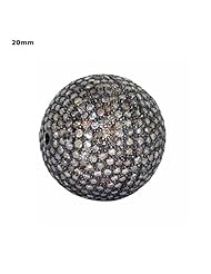 20mm Sterling Silver Diamond Pave Bead Finding Antique Style Jewelry