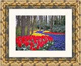 Picture Frame Mottled Gold & Red Panel .. 2.5'' wide