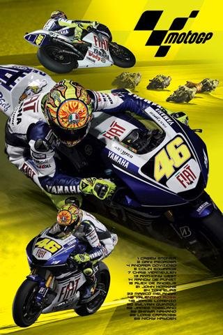 1art1 42663 Motorr&auml;der - Moto GP 2008, Valentino Rossi Poster (91 x 61 cm)