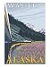 Alaska Railroad Scene, Wasilla, Alaska Art Giclee Poster Print by Lantern Press, 12x16