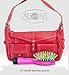 Detangling Brush with Mirror- No Tangle & Pain- Anti Static Soft Bristle- Massaging & Straightening Detangler- Rubberized Grip- Cool/ Cute Colors- Wet & Dry Detangle Comb- For All Hair Types