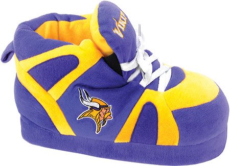 Comfy Feet Men's Minnesota Vikings 01 Slippers,Purple/Gold,XXL M US