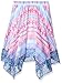 Amy Byer Girls' Big Print Hanky Hem Skirt with Border