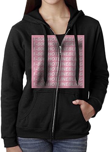 Zip Up Sweatshirt Women Drake 1 800 Hotline Bling Album Pink