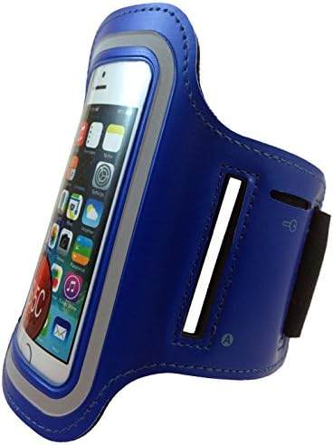 Apple iPhone 5 5s 5c Neoprene Cell Phone Arm Band for Running, Walking, Hiking, and Other Exercise and Sports Activities by ASCT (Blue)