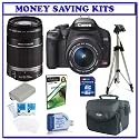 Canon EOS Rebel XSi (a.k.a. 450D) SLR Digital Camera Kit (Black) with 18-55mm IS Lens + Canon EF-S 55-250mm f/4.0-5.6 IS Telephoto Zoom Lens + Willoughby's 8GB SDHC Accessory Bundle