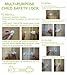 Child Safety Locks by Kinder Kit - Pack of 6 Safety Latches & 12 Outlet Covers - No Tools - Adjustable Size - Adhesive Furniture Latches for Furniture Toilet Seaillint&More