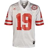 adidas Nebraska Cornhuskers #19 White Replica Football Jersey