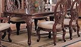 Dining Table with Extension Leaf Cherry Brown Finish