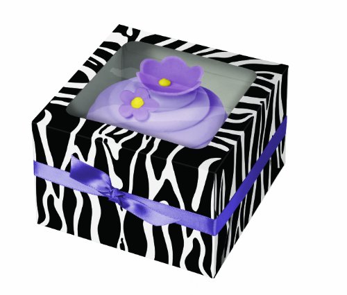 Wilton Zebra 1-Cavity Cupcake Boxes, 3 Count