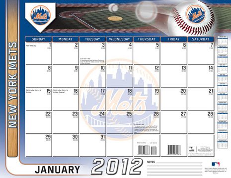 New York Mets 2012 Desk Calendar