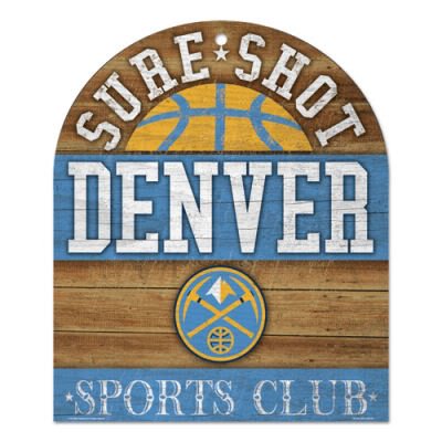 Denver Nuggets Official Logo 10"x11" Wood Sign