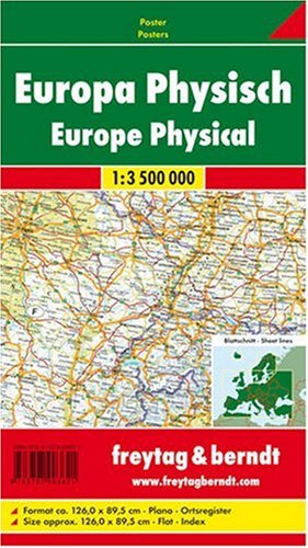 Freytag-Berndt U. Artaria Freytag Berndt Poster, ohne Metallst&auml;be : Europa, physisch; Europa, physical