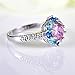 Psiroy 925 Sterling Silver Plated Pink Topaz Ring Flower Shaped Band Size 9