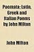 Search : Poemata; Latin, Greek and Italian Poems by John Milton
