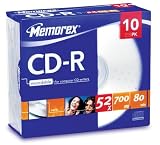 Memorex CD-R 52x 10pack Slim J/Case