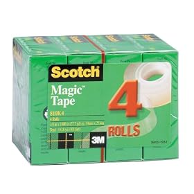 Scotch® Magic Tape 810K4, 3/4-inch x 1000 Inches, 4-Pack