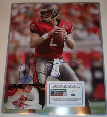 Chris Simms Autographed/Hand Signed Tampa Bay Buccaneers 16 x 20 Photo