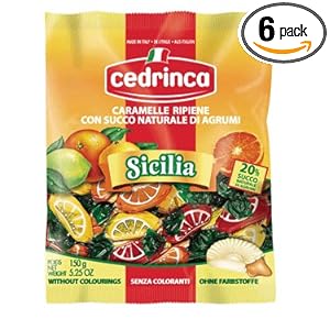 Cedrinca Sicilia Candies, 5.25 Ounce Bags (Pack of 6) Cedrinca Sicilia Candies, 5.25 Ounce Bags (Pack of 6)