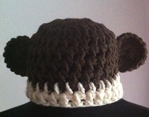 Organic Newborn 'Lil Monkey Hat (Ivory Trim)