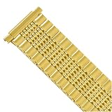 Watch Band Expansion Metal Stretch Gold Plated fits 16mm to 22mm