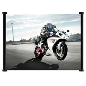 Yamaha YZF-R1 Sportsbike Fabric Wall Scroll Poster (42"x31") Inches