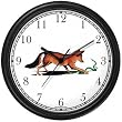 Fox and Snake Dog Wall Clock by WatchBuddy Timepieces (White Frame)