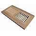 4 X 14 Inch White Oak Wood Flush Mount Floor Register Vent Cover Grille Unfinished by WELLAND, Fits 3/4