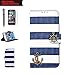 iPhone 6 Case, iPhone 6s Case, TabPow Navy Blue Stripes Anchor Flip Wallet PU Leather Case [with Card Slots & Magnetic Flap Closure] Stand Case Cover for Apple iPhone 6 / iPhone 6s (4.7 inch)