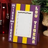 NCAA LSU Tigers Purple-Gold Striped Vertical Picture Frame