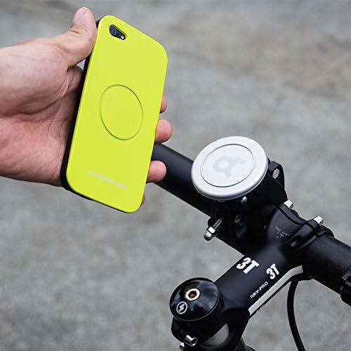 MagCover "Tap and Go" Bike Handlebar Magnetic Mount Holder Rubberized Teeth Adjustable Mighty Clamp for Recreational Cycling and Bicycle Touring (Only Design for MagCover Beautiful Magnetic iPhone Case)