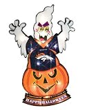 20" Lighted NFL Denver Broncos "Happy Halloween" Yard Decoration