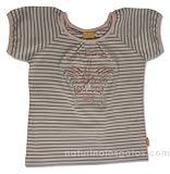 Pampolina Striped Pink Olive Embellished Top